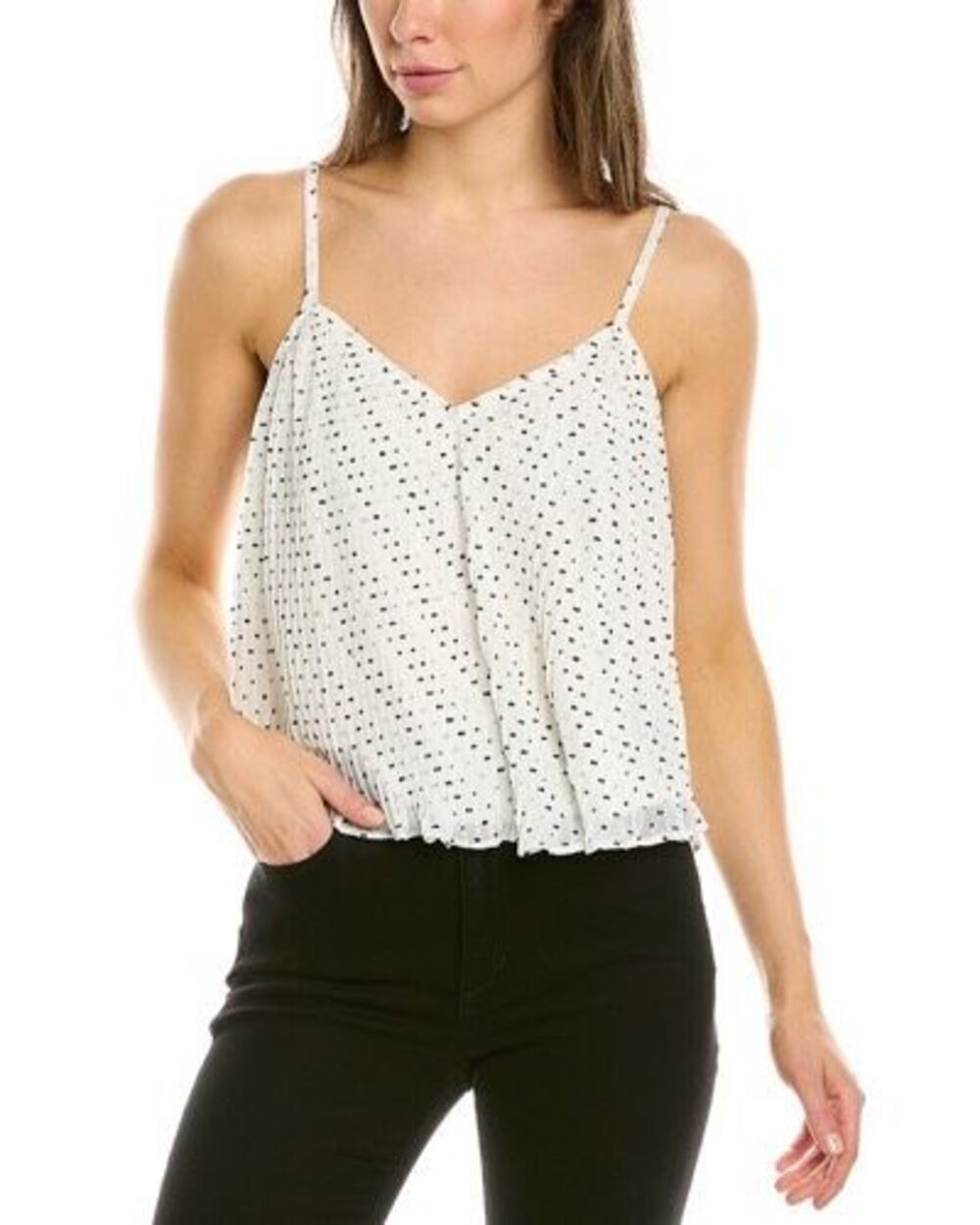 Walter Baker Lyric Top in White Swiss Dot, Medium $178 MSRP